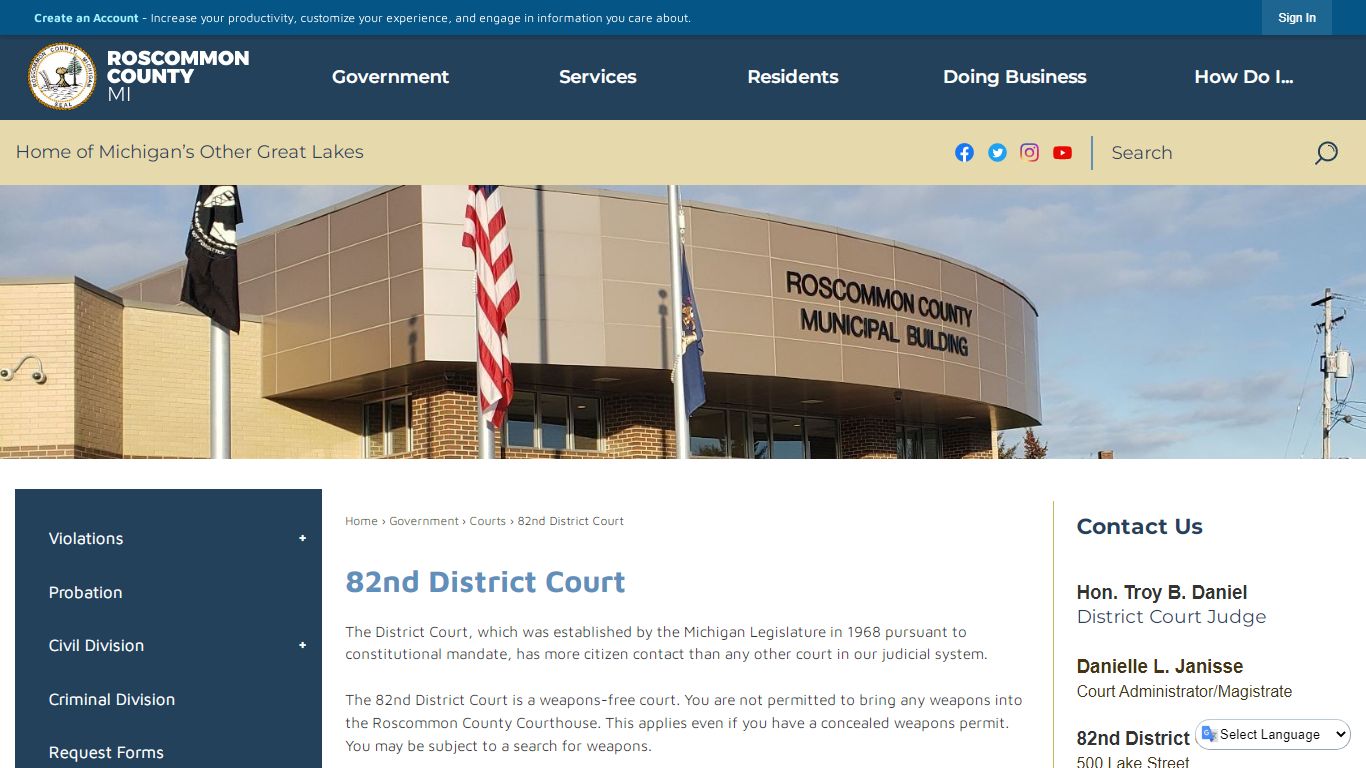 82nd District Court | Roscommon County, MI
