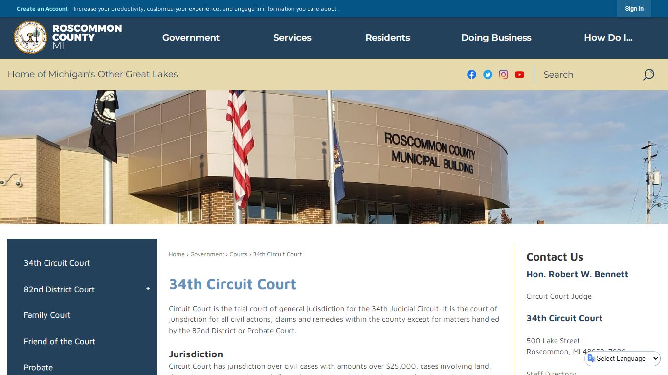 34th Circuit Court | Roscommon County, MI