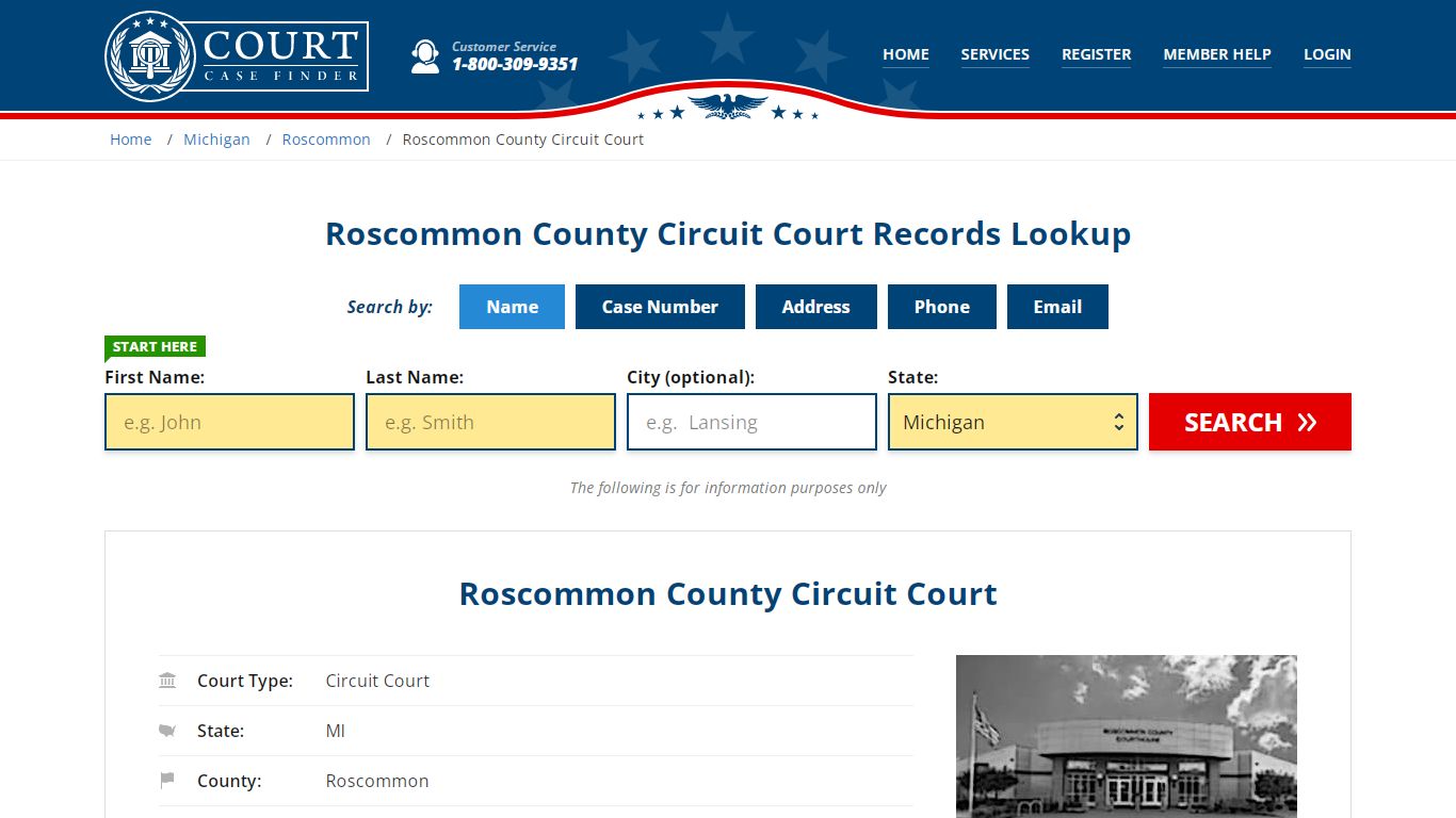 Roscommon County Circuit Court Records Lookup - CourtCaseFinder.com